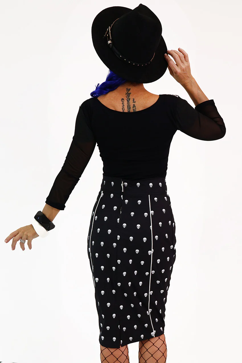 Haunted Skull Pencil Skirt - Image 4
