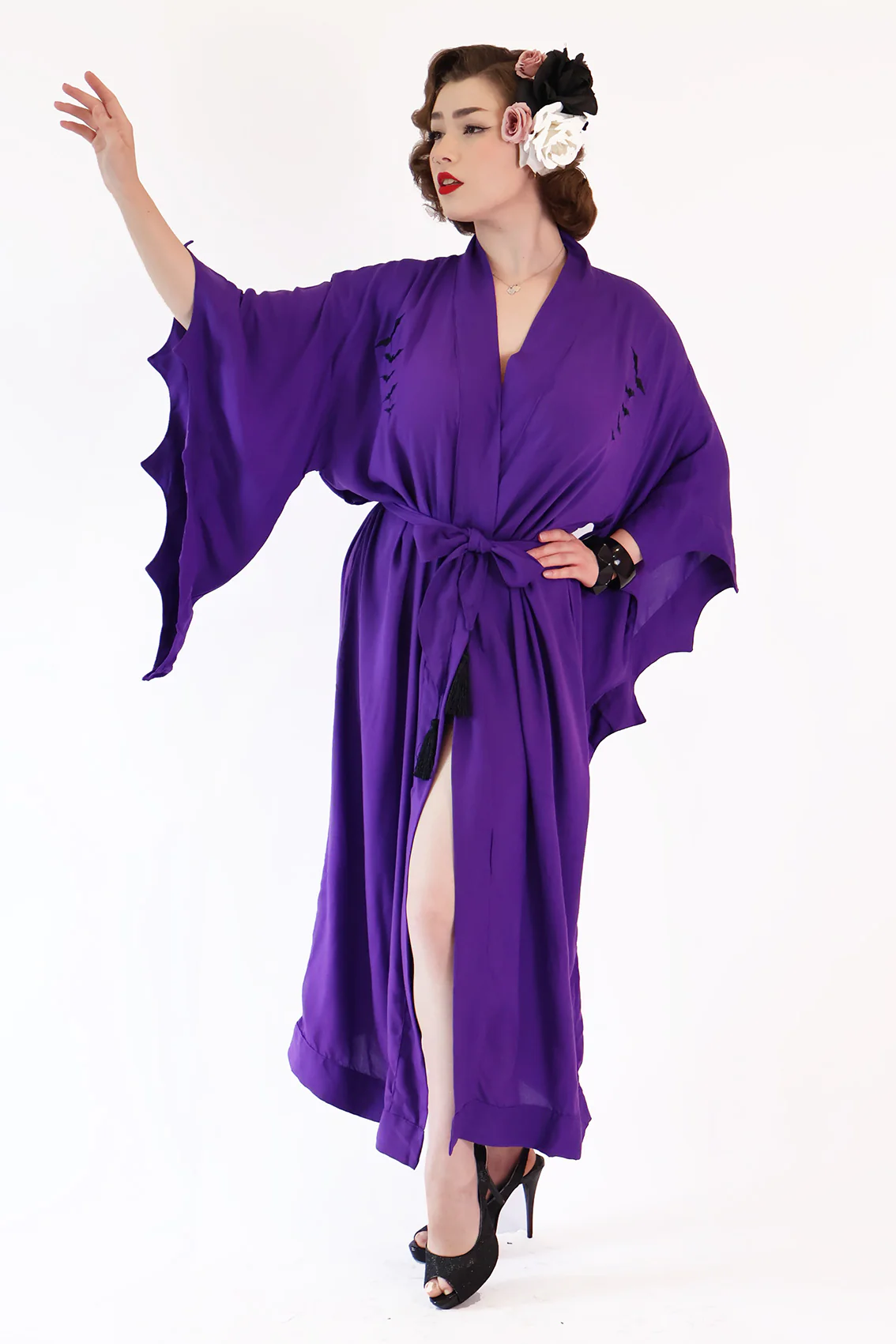 Long Purple Nightfall Gown - Image 5